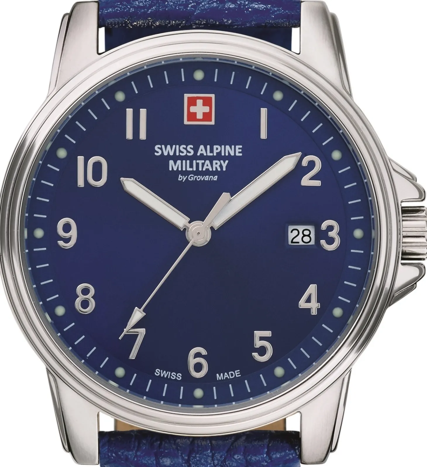 Swiss Alpine Military Herren Armbanduhr 40 mm Armband Leder 7011.1535