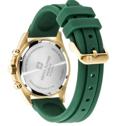 Swiss Alpine Military Herrenuhr 7034.9818 Sierra, Chronograph, Edelstahl, Grün-Gold, Artikelnummer 7034.9818