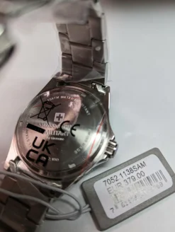 Swiss Alpine Military Herren Uhr GMT Analog Quarz 7052 Edelstahl 7052.1138