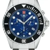 Swiss Alpine Military Herren Armbanduhr 7053.9138 Chronograph & Datumsfenster Armband Stainless Steel