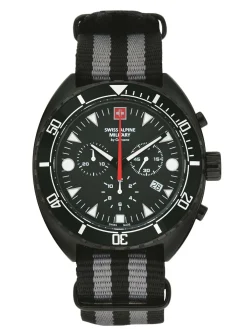 Swiss Alpine Military Herren Uhr Chronograph Analog Quarz 7066.9677