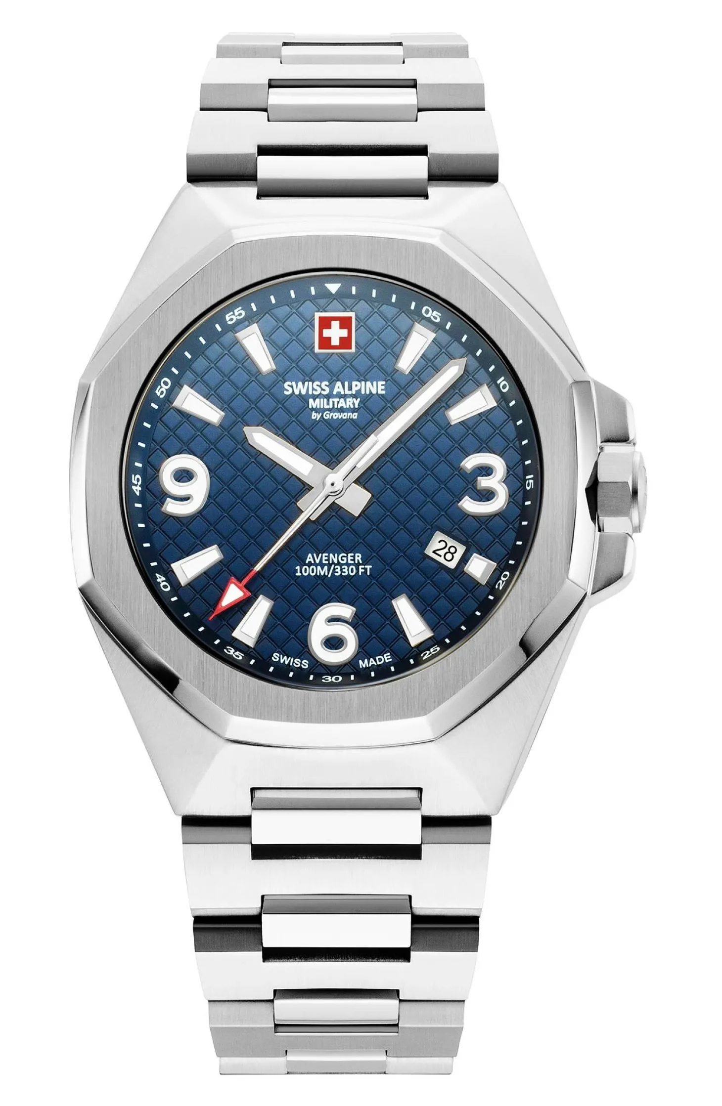 Swiss Alpine Military Herren Armbanduhr 42 mm Avenger silber 7005.1135