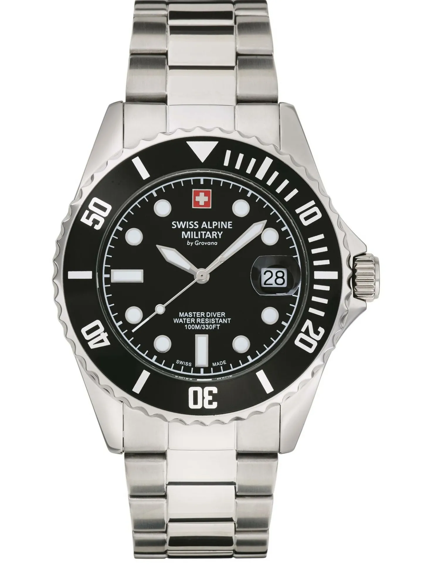 Swiss Alpine Military Herren Armbanduhr Master-Diver Analog Quarz 7053.1137