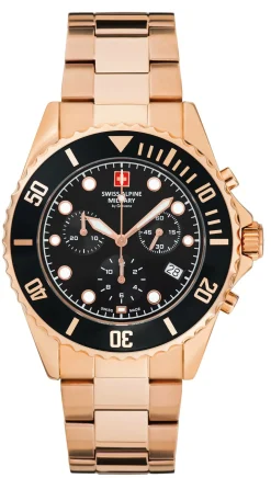 Swiss Alpine Military Herren Armbanduhr 7053.9167 Chronograph & Datumsfenster Armband Stainless Steel