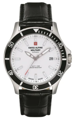 Swiss Alpine Military Herren Armbanduhr 42 mm Armband Leder 7022.1532