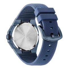 Swiss Alpine Military Herren Schweizer Armbanduhr 42 mm Armband Silikon blau 7005.9895
