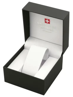 Swiss Alpine Military Herren Uhr GMT Analog Quarz 7052 Edelstahl