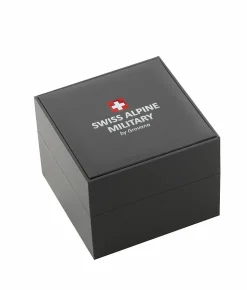 Swiss Alpine Military Herren Armbanduhr Chronograph bicolor Edelstahlarmband 46 mm 7043.9147