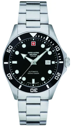 Swiss Alpine Military Herren Armbanduhr 7095.2137 Datumsfenster Armband Stainless Steel