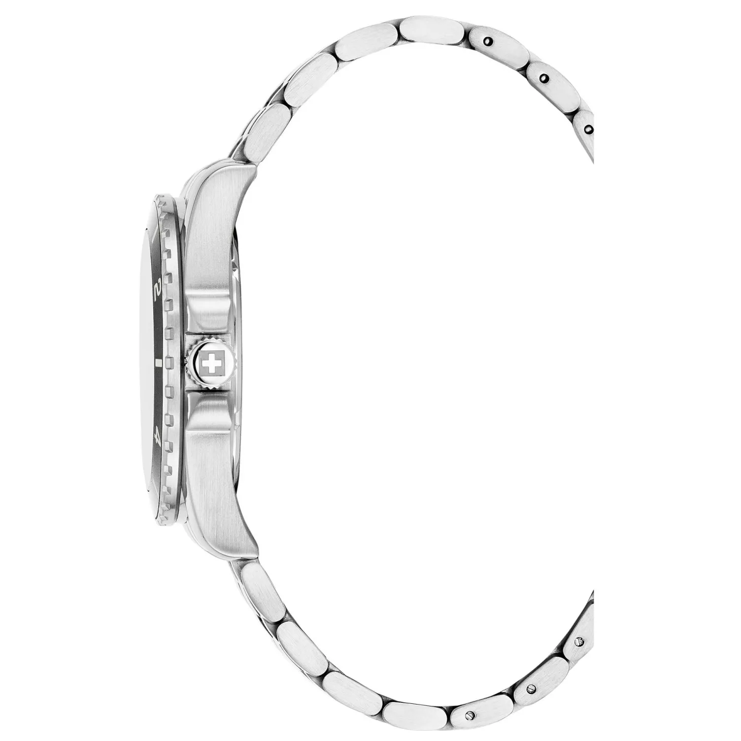 Swiss Alpine Military Herrenuhr für Herren in Silber und Schwarz Sierra 7034.1137