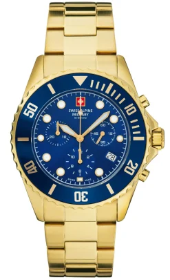 Swiss Alpine Military Herren Armbanduhr 7053.9115 Chronograph & Datumsfenster Armband Stainless Steel