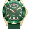 Swiss Alpine Military Herrenuhr für Herren, Modell Sierra, gold-grün, Artikelnummer 7034.1814