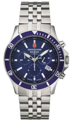 Swiss Alpine Military Herren Armbanduhr 42 mm Armband Edelstahl 7022.9135