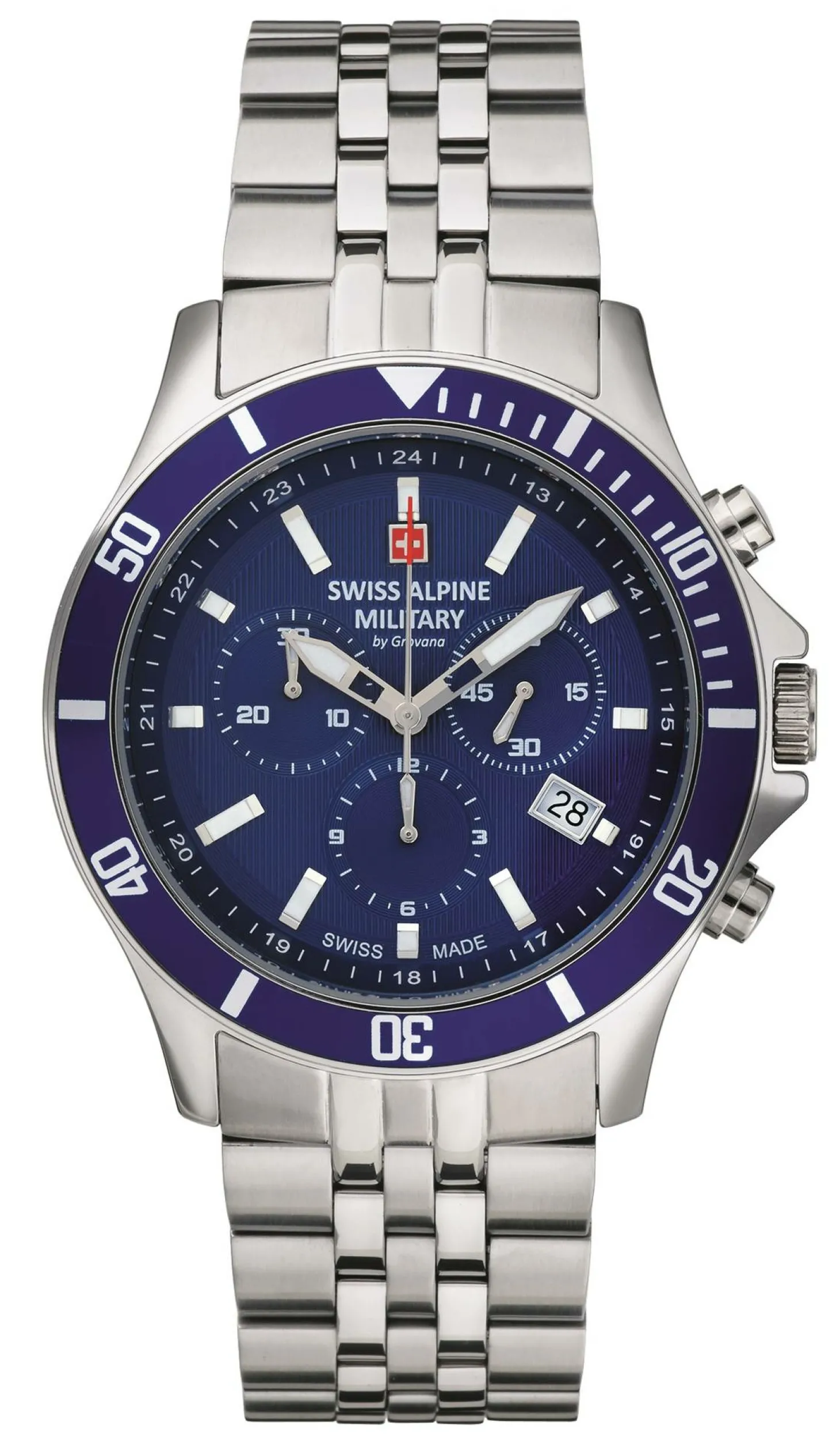 Swiss Alpine Military Herren Armbanduhr 42 mm Armband Edelstahl 7022.9135