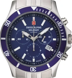 Swiss Alpine Military Herren Armbanduhr 42 mm Armband Edelstahl 7022.9135