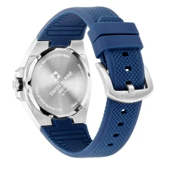 Swiss Alpine Military Herren Armbanduhr 42 mm Avenger Silicon blau 7005.1835