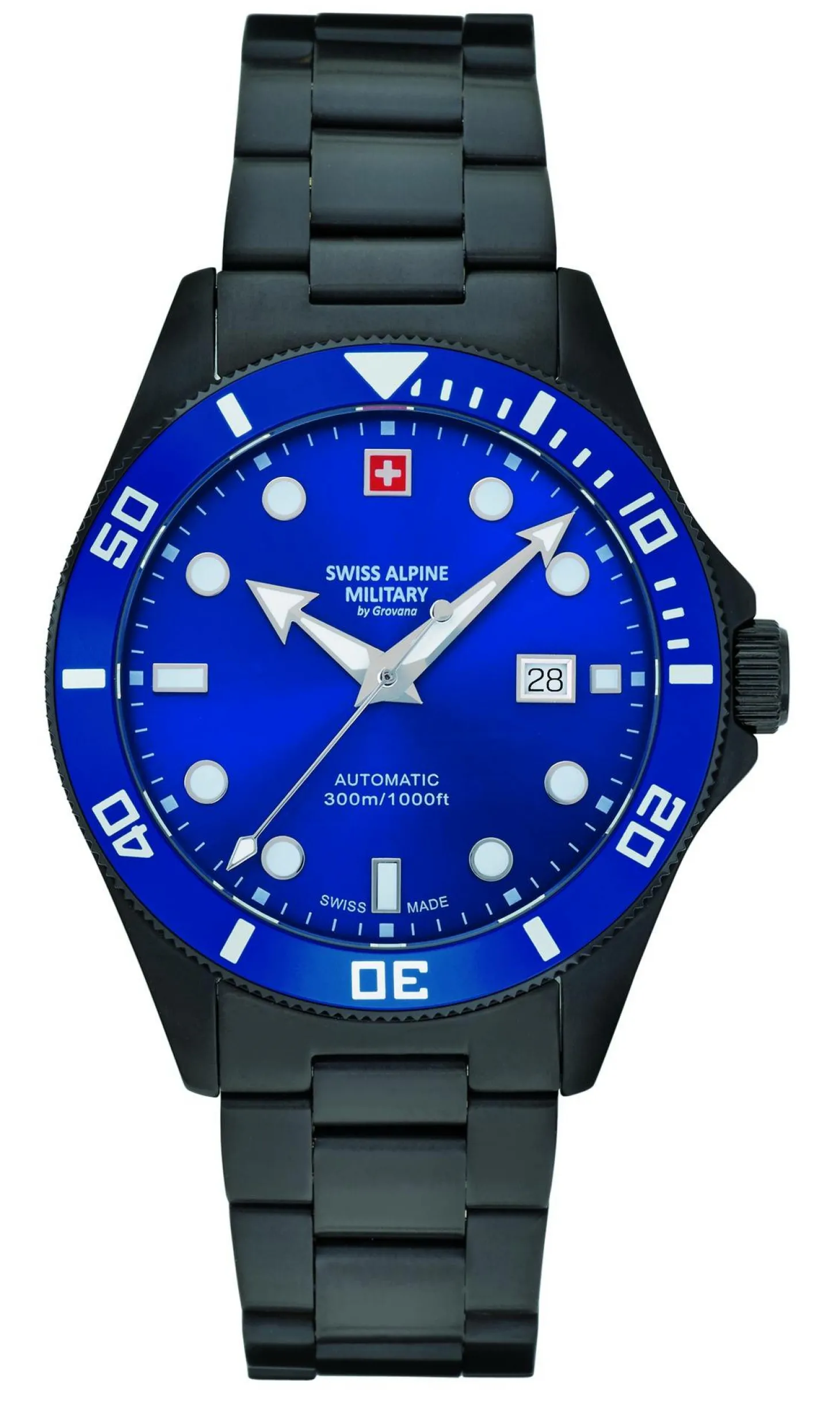 Swiss Alpine Military Herren Armbanduhr 7095.2175 Automatic Datumsfenster Armband Stainless Steel