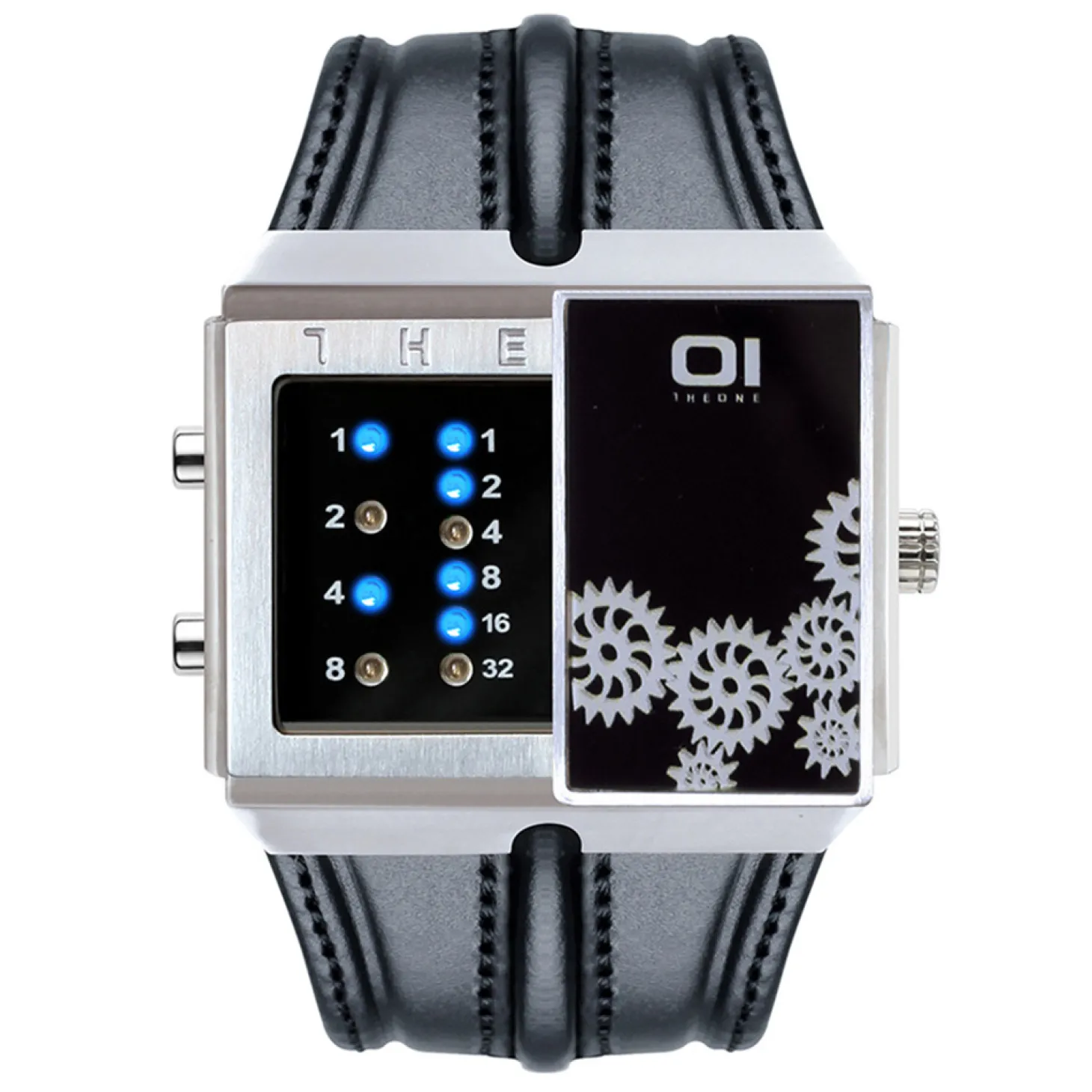 THE ONE Uhr Herren Binär-Armbanduhr Slider Watch SD126B1