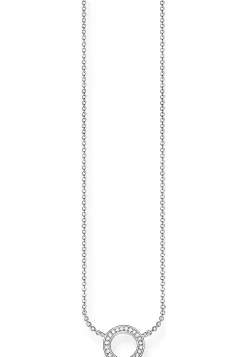 Thomas Sabo Damen Halskette mit Zirkonia Ring 45cm Silber SCKE150207