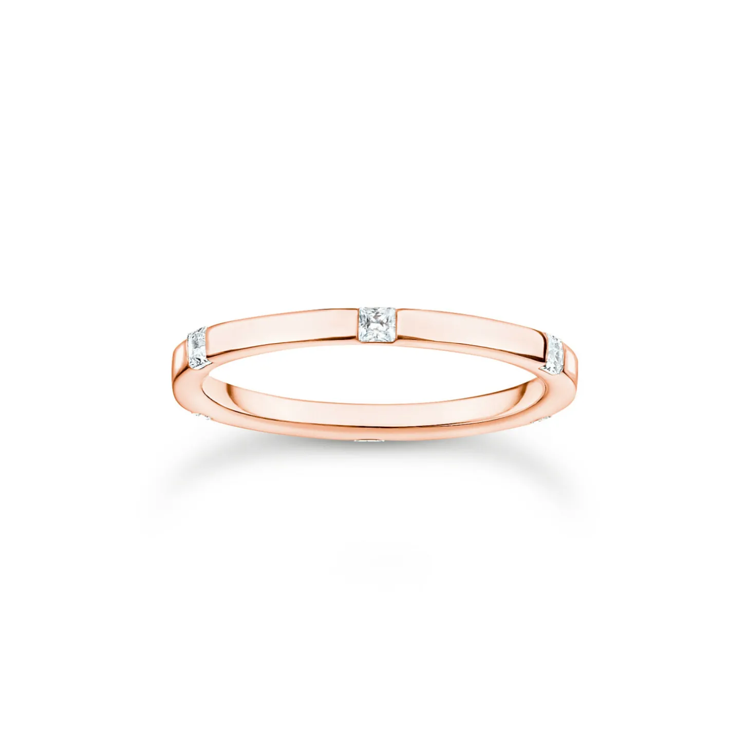 Thomas Sabo Damen Ring mit Zirkonia Größe 54 Rosegold TR2396-416-14-54