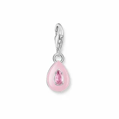 Thomas Sabo Damen rosa Tropfen-Anhänger Silber 2028-041-9
