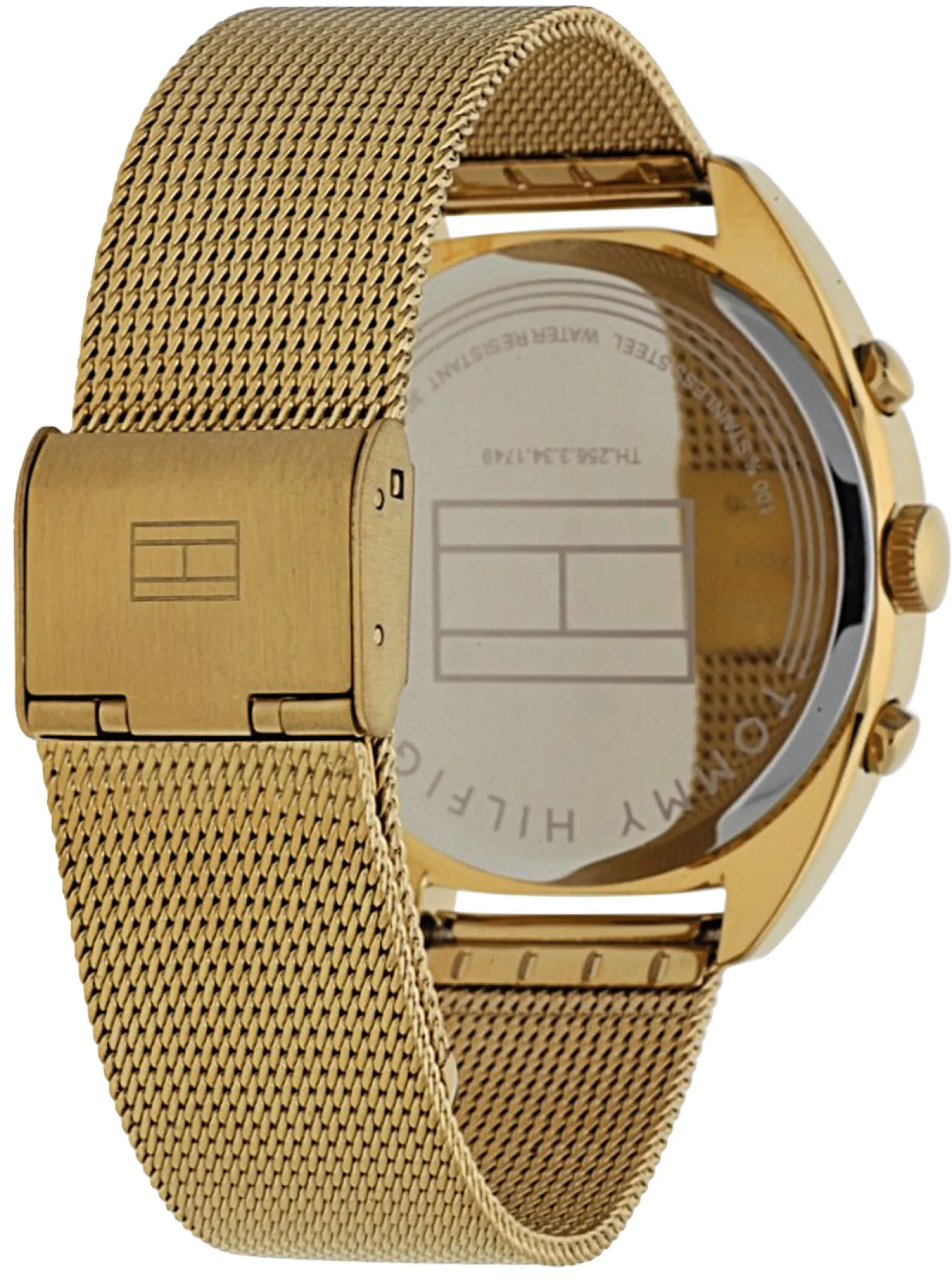 Tommy Hilfiger Damenuhr Chronograph Goldfarben Edelstahl Milanaise-Band TH 1781488 UHR AIR