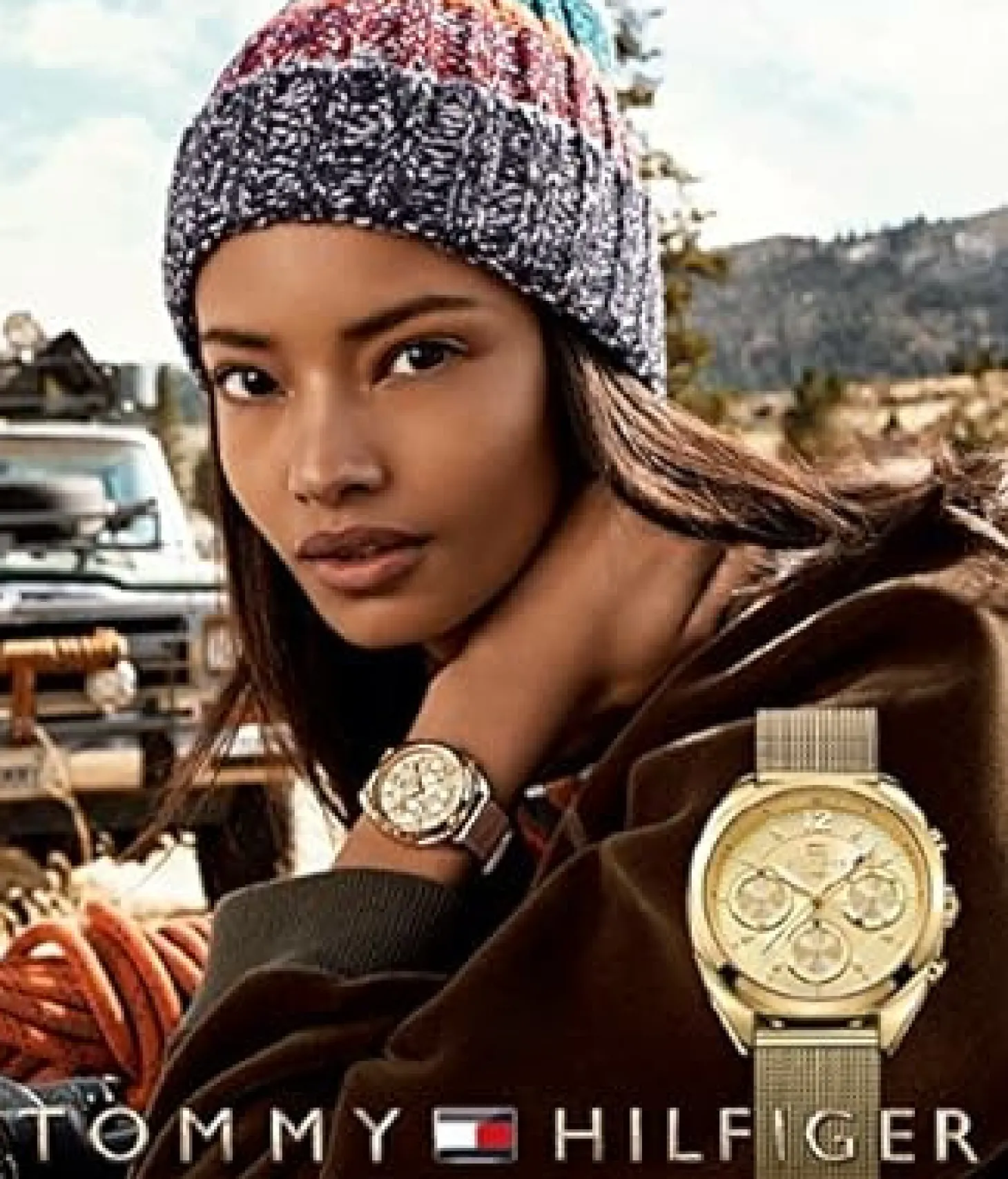 Tommy Hilfiger Damenuhr Chronograph Goldfarben Edelstahl Milanaise-Band TH 1781488 UHR AIR