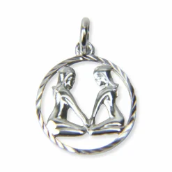 Unisex Anhänger Sternzeichen Zwilling ⌀15mm Silber 28.1232.R