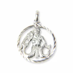 Unisex Anhänger Sternzeichen Wassermann ⌀15mm Silber 28.1240.R