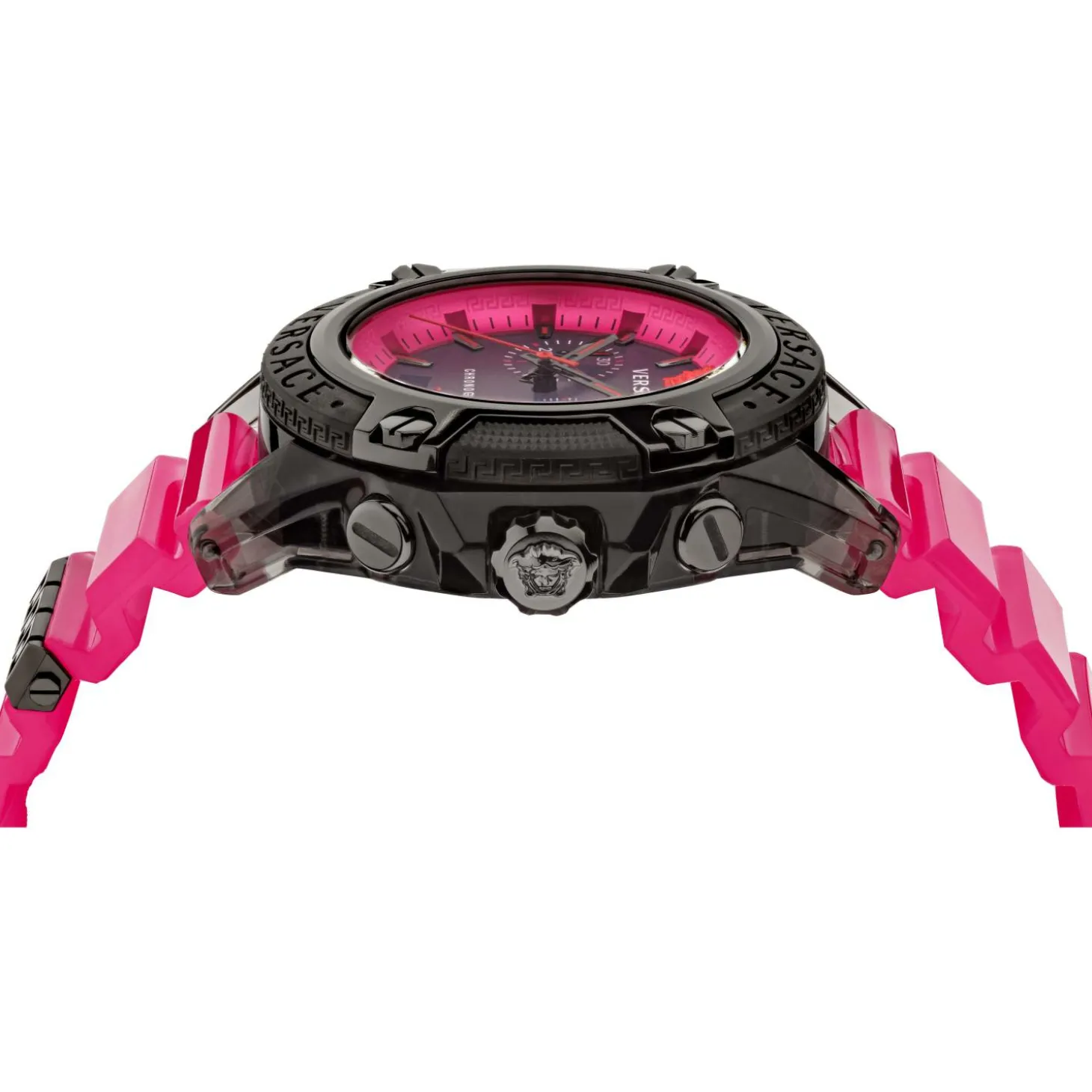 Versace Damen Armbanduhr Icon Active Chronograph schwarz pink VEZ7002 21