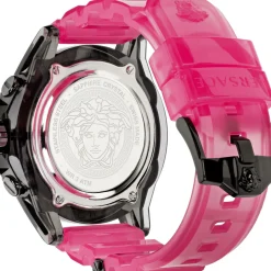 Versace Damen Armbanduhr Icon Active Chronograph schwarz pink VEZ7002 21