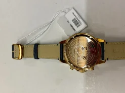 Versace Chrono Signature Herrenuhr Blau Leder Gold Stahl 44mm VEV600319