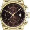 Versace Chrono Urban Herrenuhr Gold Edelstahl Braun Zifferblatt 44mm VEV400619