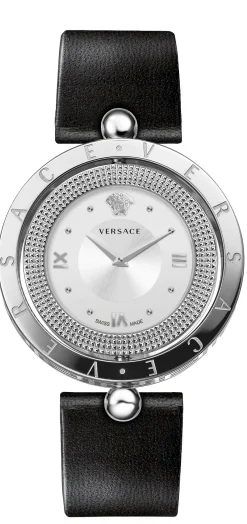 Versace Damen Armbanduhr Eon Silber Schwarz VE7901023