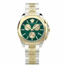 Versace Damen Armbanduhr Chronograph CHRONO LADY bicolor, grün 40 mm VE3CA0723