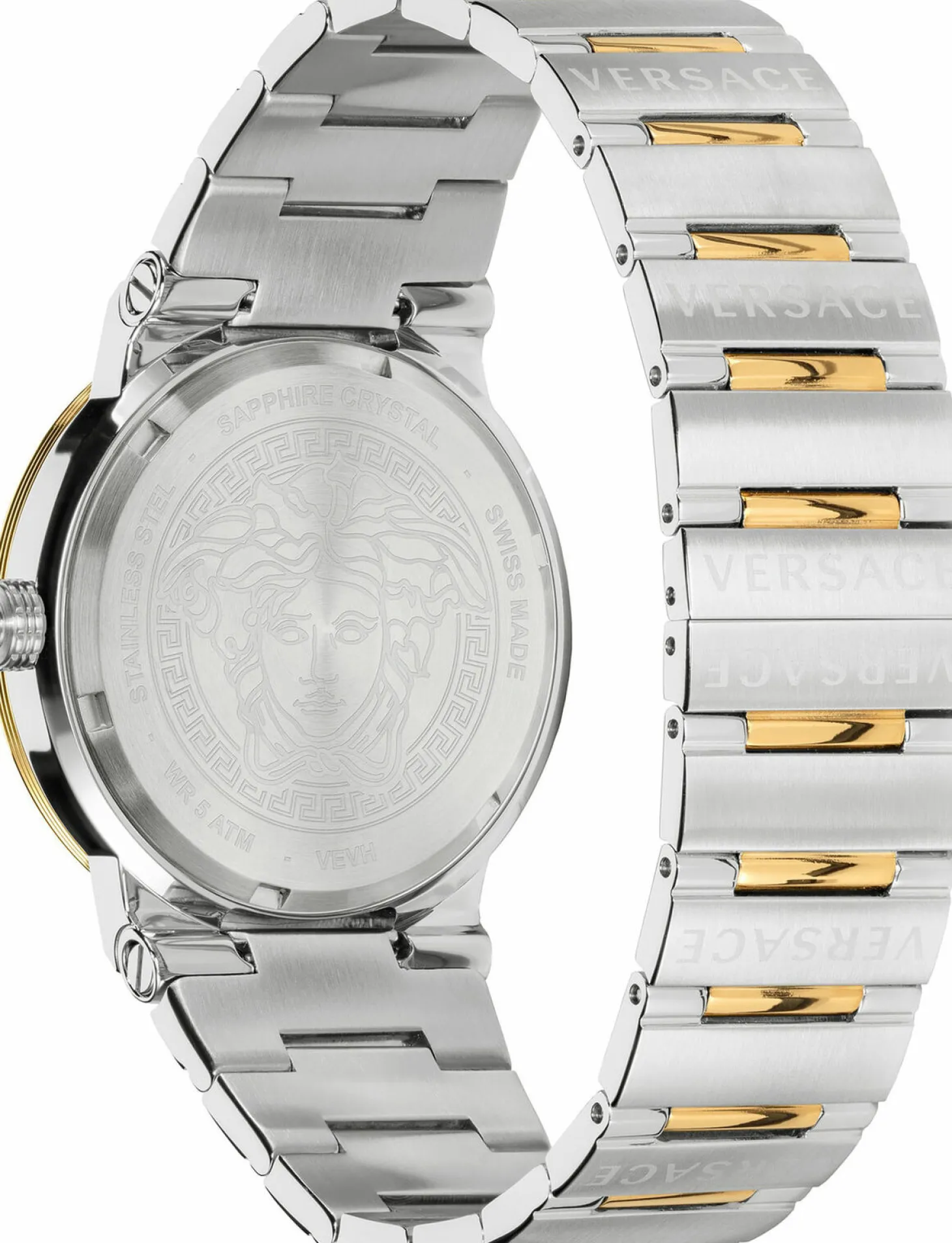 Versace Damen Armbanduhr GRECA LOGO bicolor 38 mm VEVH00620