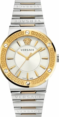 Versace Damen Armbanduhr GRECA LOGO bicolor 38 mm VEVH00620
