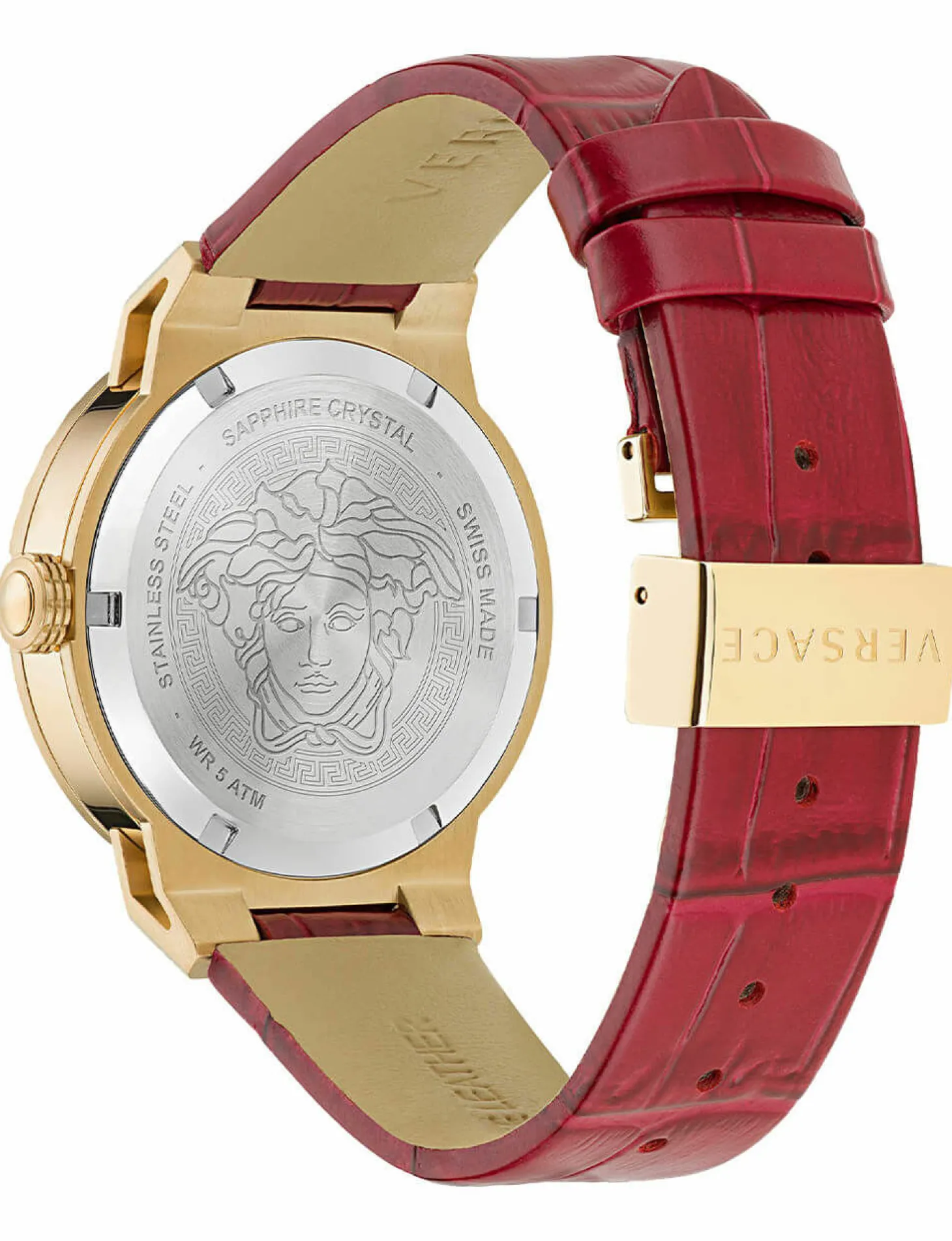 Versace Damen Armbanduhr 38 mm Armband Leder MEDUSA INFINITE