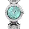 Versace Damen Armbanduhr Greca Jewel Silber Türkis VEWCA0324