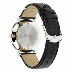 Versace Damen Armbanduhr V-Essential schwarz, silber 36 mm VEK400721