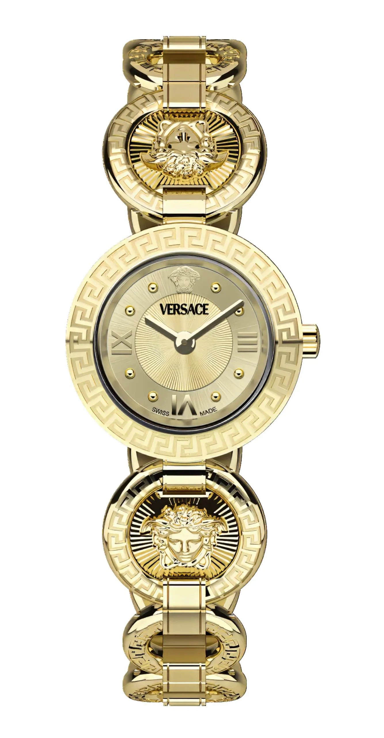 Versace Damen Armbanduhr Greca Jewel Gold VEWCA0524