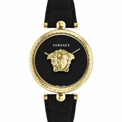 Versace Damen Armbanduhr PALAZZO schwarz, gold 39 mm VECO02722