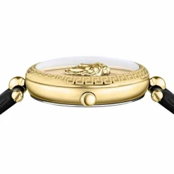Versace Damen Armbanduhr PALAZZO schwarz, gold 39 mm VECO02722
