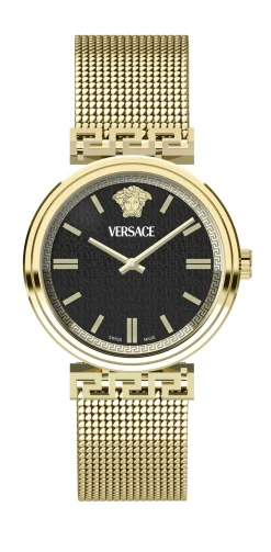 Versace Damen Armbanduhr MYTHOS VETCA Gold Schwarz VETCA0724