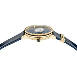 Versace Damen Armbanduhr MEDUSA ALCHEMY blau, gold 38 mm VE6F00223