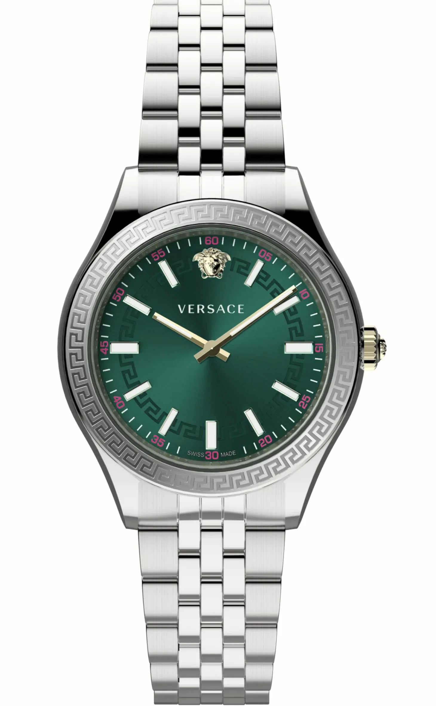 Versace Damen Armbanduhr Hellenyium Couture Edelstahl Silber 36 mm VEHU01125