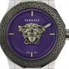 Versace Damen Armbanduhr Medusa Deco lila Grau silber VE7B00523