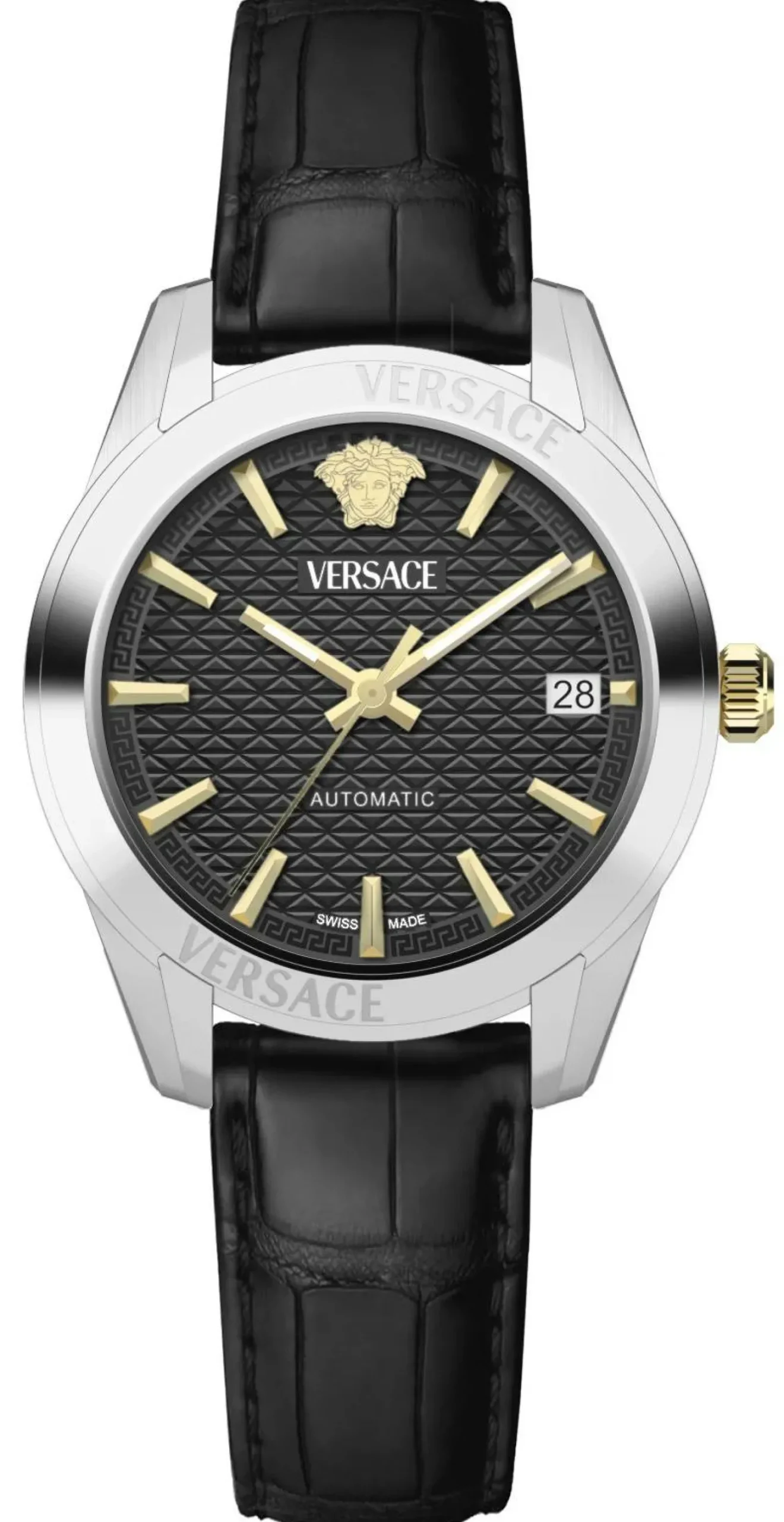 Versace Damen Armbanduhr Greca Classic Schwarz VESCA0124