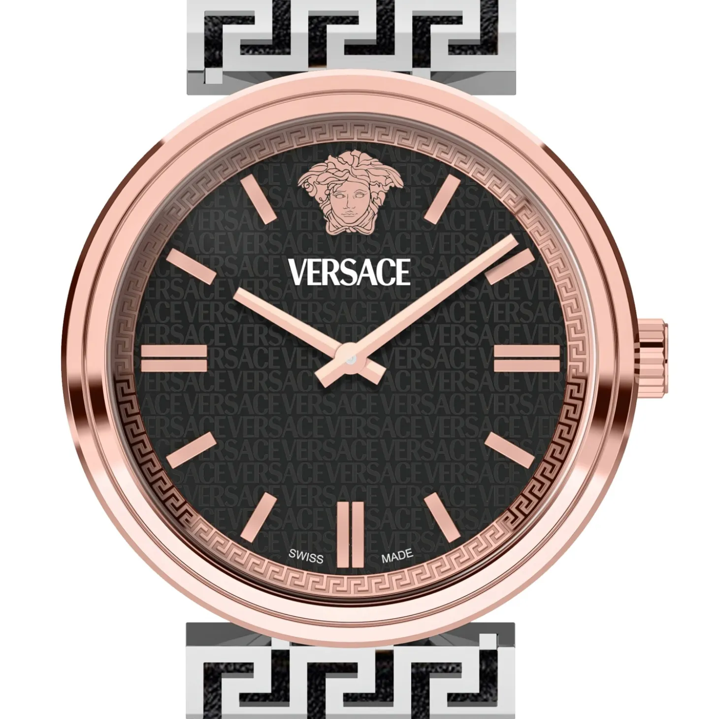 Versace Damen Armbanduhr MYTHOS VETCA schwarz rosegold VETCA0224