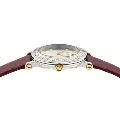 Versace Damen Armbanduhr Greca Sphere Silber/Rot VE9C00124